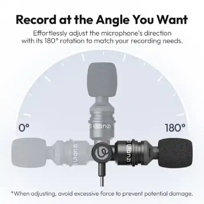 Ulanzi AM23 Type-C Mini Microphone for latest iPhone Android Live Broadcast Gaming Phone Gopro DJI Laptop